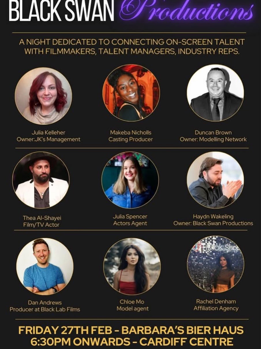 @blackswan_productions have organised a networking event this Friday!