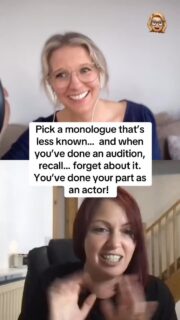 Select a lesser known monologue!  @thedramacoach