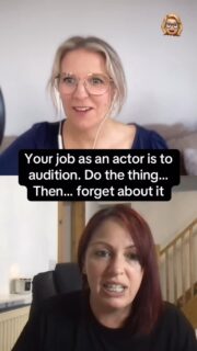 Do the thing and then… forget you ever did it! and remember… as soon as you have had your first audition or self tape, you are a professional actor! It’s your job to audition! #welshactor #actor #talentagent