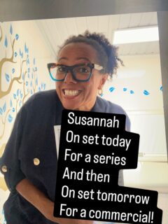 Smash it Susannah on your busy few days!! #onset #series #commercial