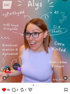 Check out Alys on S4C’s new Welsh language women’s chat show… no spoilers but… the anonymous story was fab! Only Alys 😂😂 #s4c #vodcast