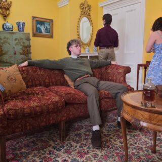JJ in a Manor House on set… apparently working… can someone from @blackswanverticals please confirm he isn’t skiving, he looks suspiciously laid back and like he’s enjoying himself!  #onset #verticaldrama